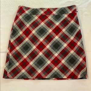 Loft Plaid Skirt with Lining Good Quality Size 4